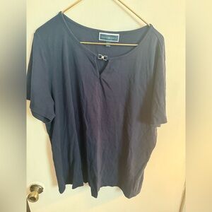 Karen Scott Dark Blue Top